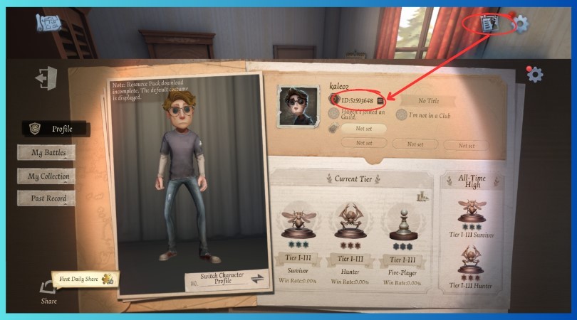how to find identity v user id